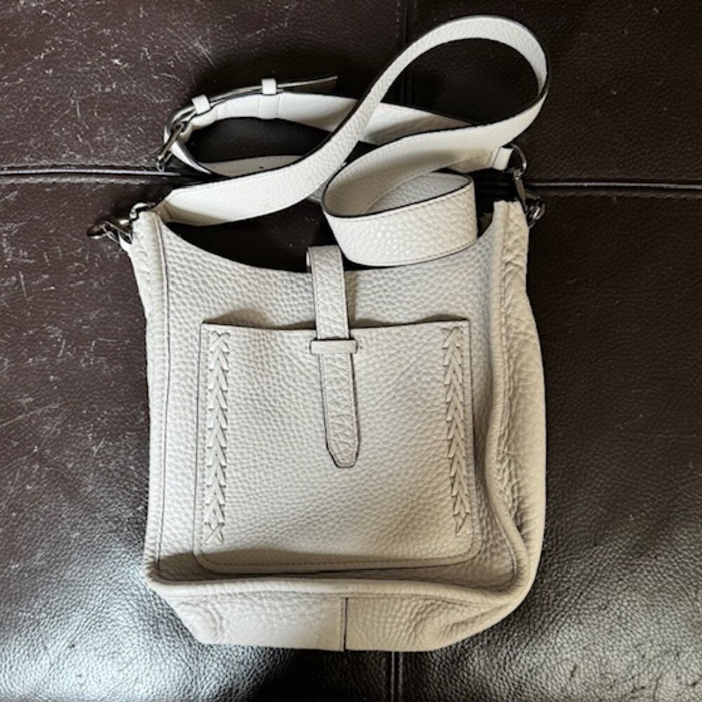 Rebecca Minkoff Off-White Soft Pebbled Leather Cross Body Bag